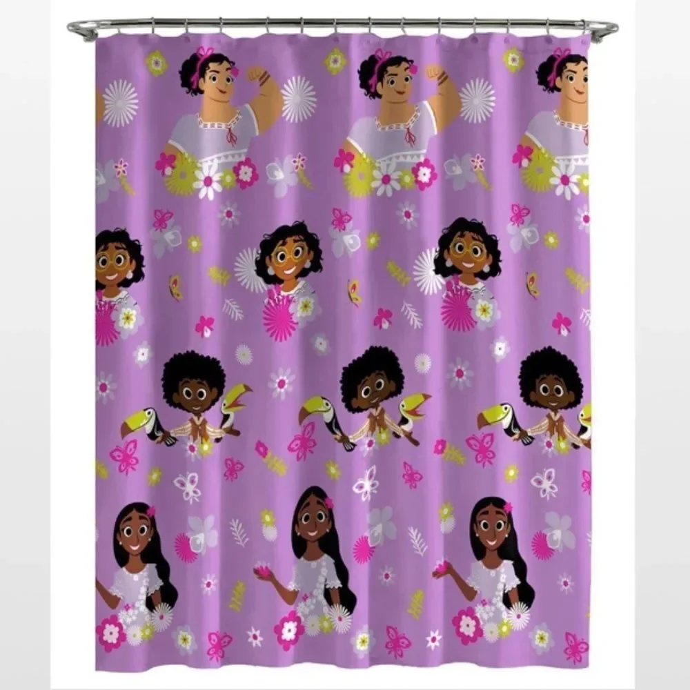New Disney Encanto Home Pink Bathroom Shower Curtain